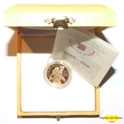 2009 Gold Proof €20 - Masterpieces of Sculpture - Good Shepherd - Click Image to Close